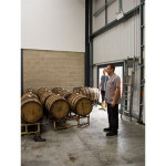 Dom and Jon in the barrel store