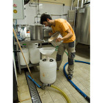 Davide hydrating the yeast
